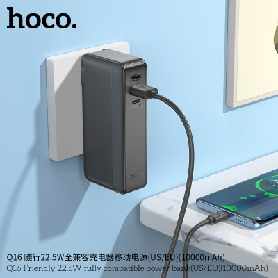 Hoco Q16 Compatible 22.5W Con Echufe Corriente Incluido (US/EU)(10000mAh)