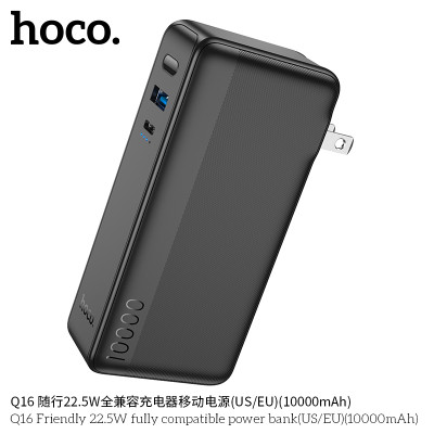 Hoco Q16 Compatible 22.5W Con Echufe Corriente Incluido (US/EU)(10000mAh)