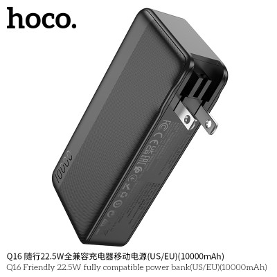 Hoco Q16 Compatible 22.5W Con Echufe Corriente Incluido (US/EU)(10000mAh)