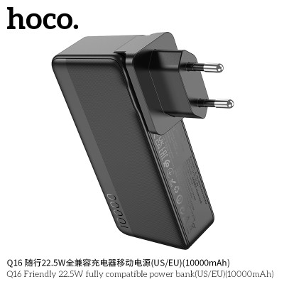 Hoco Q16 Compatible 22.5W Con Echufe Corriente Incluido (US/EU)(10000mAh)