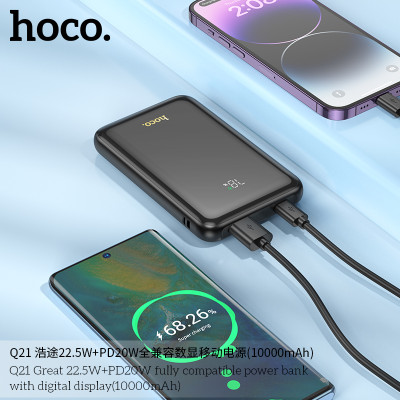 Hoco Q21 Great 22.5W+PD20W Bateria Externa Con Display Indicador (10000mAh)