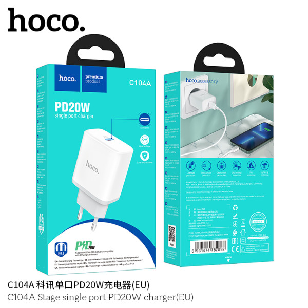 Hoco C104A Cargadores Enchufe Pd20W