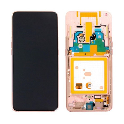 Pantalla Completa Original Servicepack Para Samsung A80 /A805-Con Marco ORO/ROSA