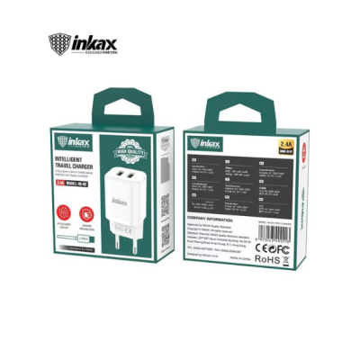 Inkax Hc-02 Cargadores Doble Usb Con Cable Tipo-C