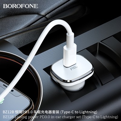 Borofone Bz12B Conjunto De Cargadores En El Automóvil Power Pd3.0 Tipo-C A Ip