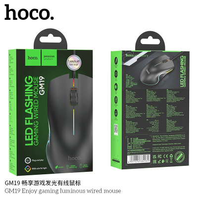 Hoco Gm19 Raton Con Cable Luminoso Para Juegos