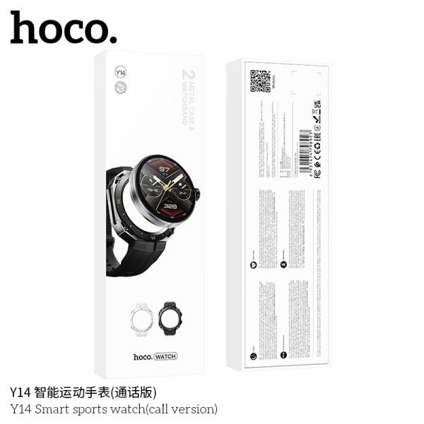 Hoco Y14 Reloj Deportivo Inteligente (Versión De Llamada) Color: Blanco/Negro 2 En 1