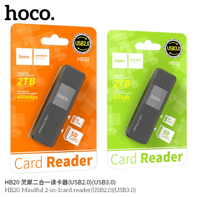 Hoco Hb20 Lector De Tarjetas 2 En 1 Usb 3.0