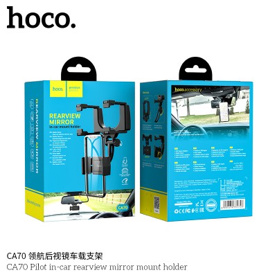 Hoco Ca70 Soporte De Coche Para Retrovisor De Coche, Para Móviles Y Tablets De Hasta 6,5 ​​Pulgadas