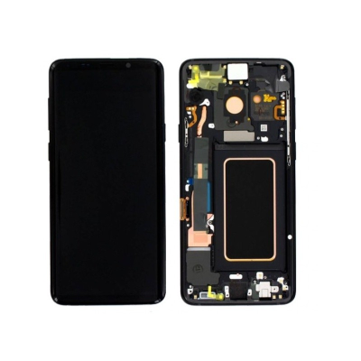 Pantalla Completa Original Servicepack Para Samsung S9 Plus G965 Con Marco Negra