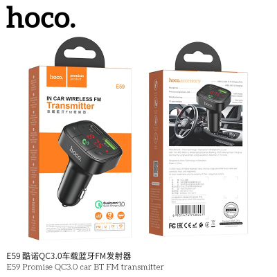 Hoco E59 Transmisor Fm Bluetooth Para Coche Qc3.0