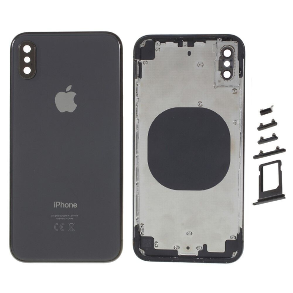 Chasis Con Tapa Trasera Para Iphone X Negra