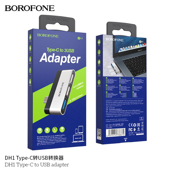 Borofone Dh1 Adaptador Tipo-C Al Usb