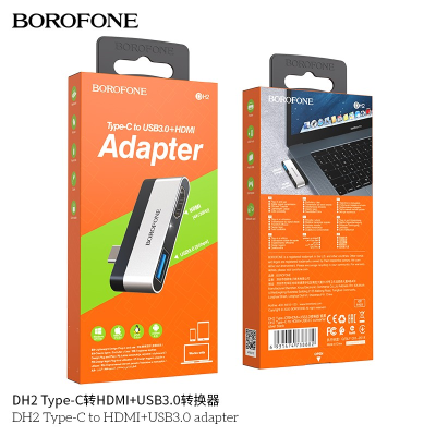 Borofone Dh2 Adaptador Type-C A Hdmi+Usb3.0