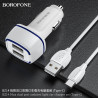 Borofone BZ14 Cargador Coche Doble (USB-T)
