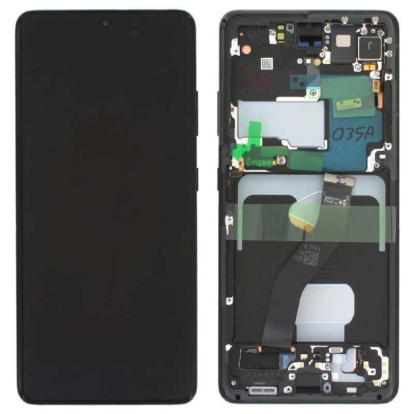 Pantalla Completa Original Servicepack Para Samsung S21 Ultra G998 Con Marco Negro