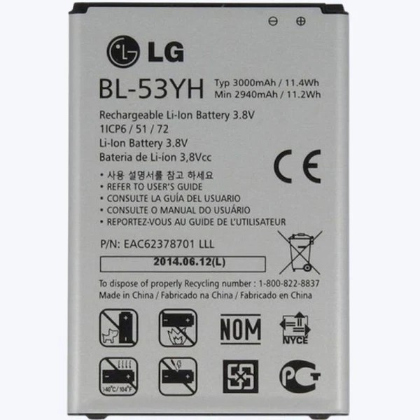 Bateria Para Lg G3 D855 2940Mah-3000Mah -Bl-53Yh