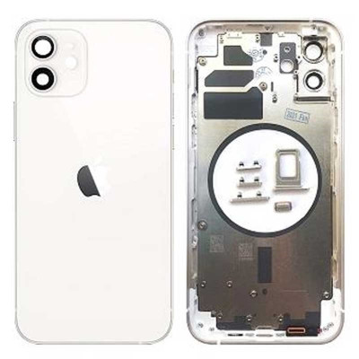 Chasis Con Tapa Trasera Para Iphone 12-Blanco