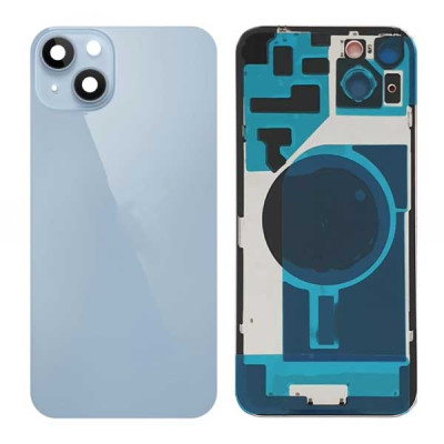 Tapa Trasera Con Soporte Metal Con Iman Y Lente De Camara Para Iphone 14 Plus Azul