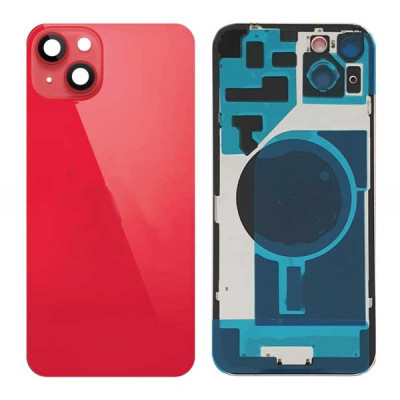 Tapa Trasera Con Soporte Metal Con Iman Y Lente De Camara Para Iphone 14 Plus Rojo