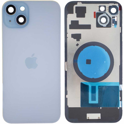 Tapa Trasera Con Soporte Metal Con Iman Y Lente De Camara Para Iphone 15 Plus Azul