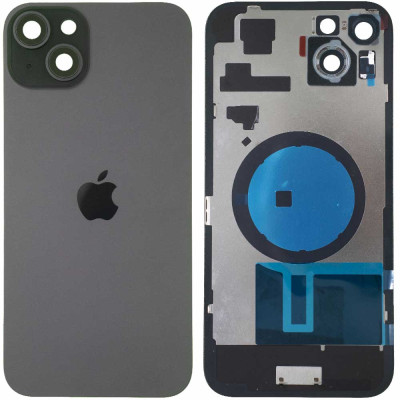 Tapa Trasera Con Soporte Metal Con Iman Y Lente De Camara Para Iphone 15 Plus Negro