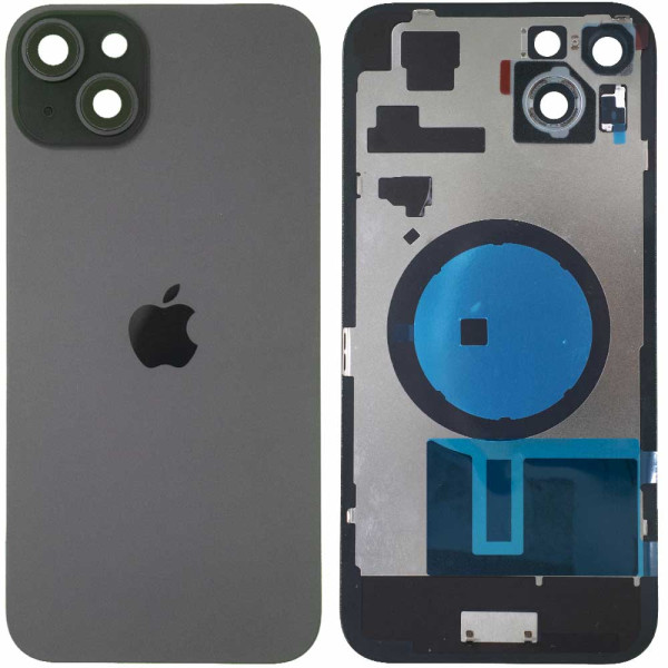 Tapa Trasera Con Soporte Metal Con Iman Y Lente De Camara Para Iphone 15 Plus Negro