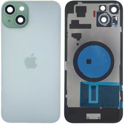 Tapa Trasera Con Soporte Metal Con Iman Y Lente De Camara Para Iphone 15 Verde