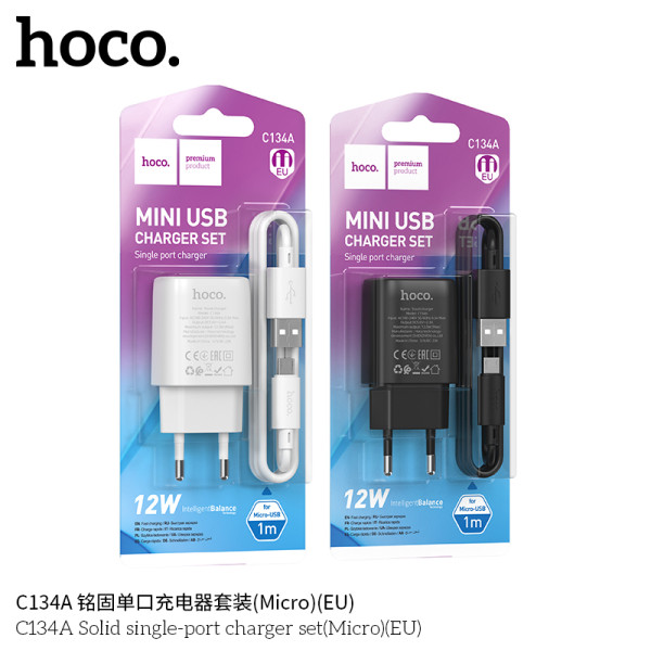 Hoco C134A Cargador 12W Con Cable Micro Usb