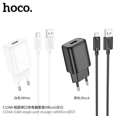 Hoco C134A Cargador 12W Con Cable Micro Usb