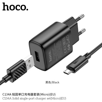 Hoco C134A Cargador 12W Con Cable Micro Usb