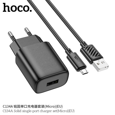 Hoco C134A Cargador 12W Con Cable Micro Usb