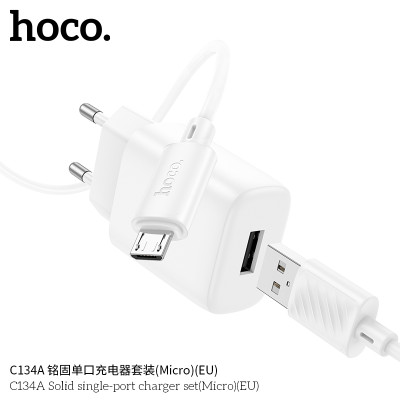 Hoco C134A Cargador 12W Con Cable Micro Usb