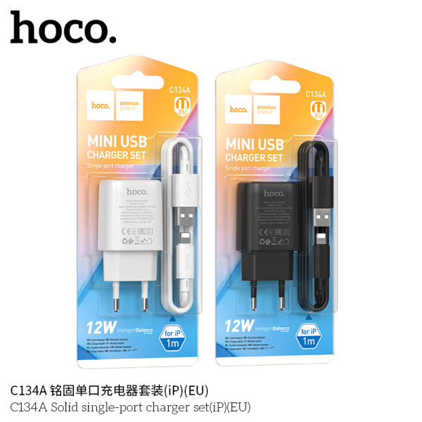 Hoco C134A Cargador 12W Con Cable Lightning