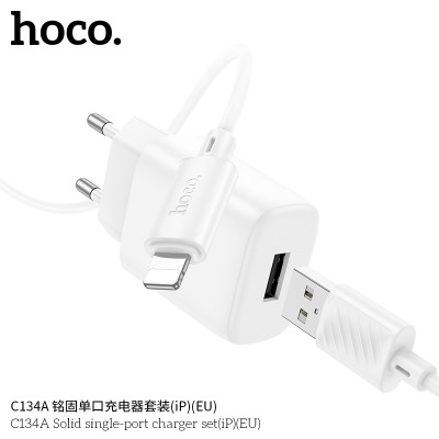 Hoco C134A Cargador 12W Con Cable Lightning