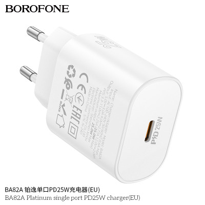 Borofone Ba82A Cargador Rápido Enchufe Pd25W Type-C