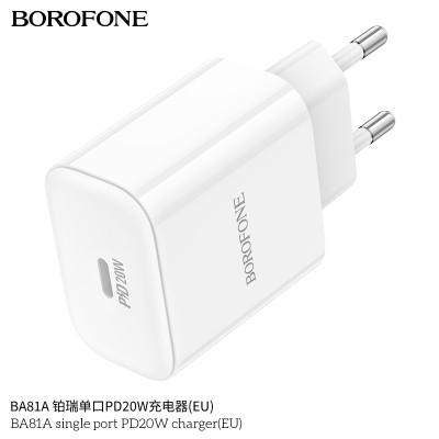 Borofone Ba81A Cargador Rápido Enchufe Pd20W Type-C