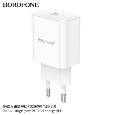 Borofone Ba81A Cargador Rápido Enchufe Pd20W Type-C