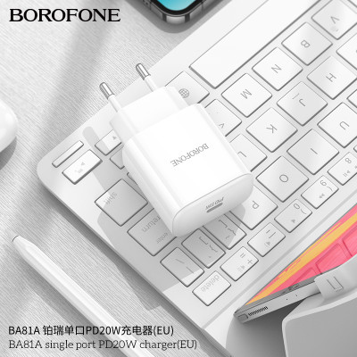 Borofone Ba81A Cargador Rápido Enchufe Pd20W Type-C