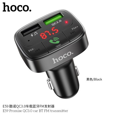 Hoco E59 Transmisor Fm Bluetooth Para Coche Qc3.0