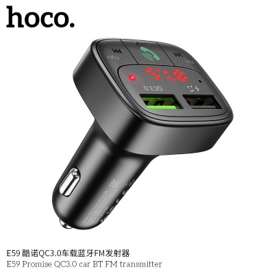 Hoco E59 Transmisor Fm Bluetooth Para Coche Qc3.0