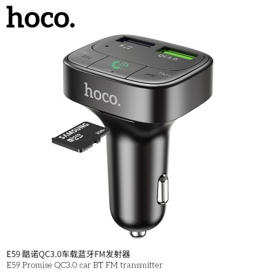 Hoco E59 Transmisor Fm Bluetooth Para Coche Qc3.0