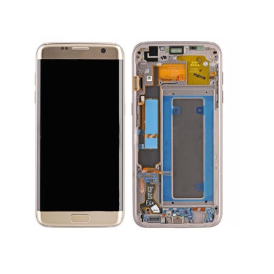 Pantalla Completa Original Servicepack Para Samsung S7 Edge G935 Con Marco Oro