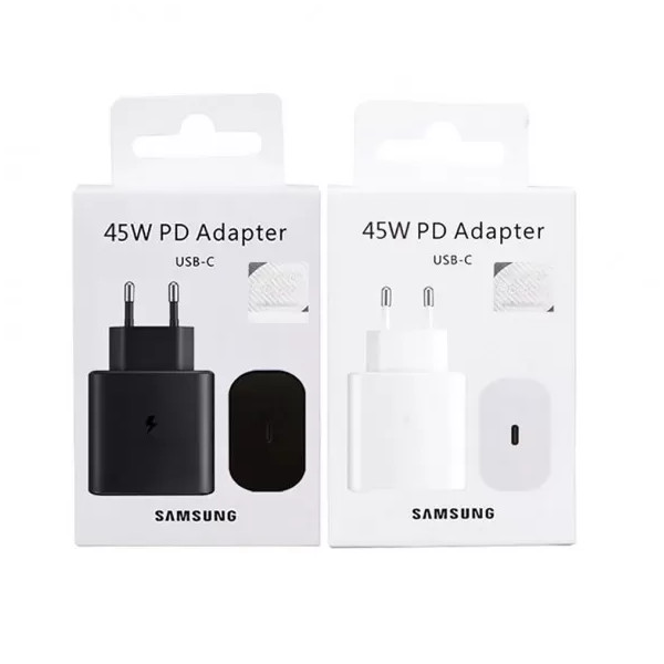 Enchufe De Tipo C 45W Para Samsung Blanco Sin Logo