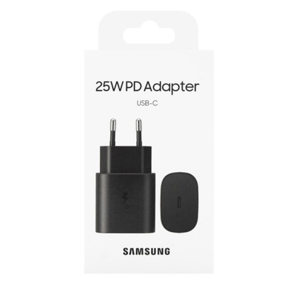 Enchufe De Tipo C 25W Para Samsung Negro Sin Logo