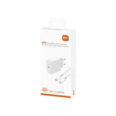 Sio Sd01 Cargadores Pd20W Con Cable Tipo-C A Ip