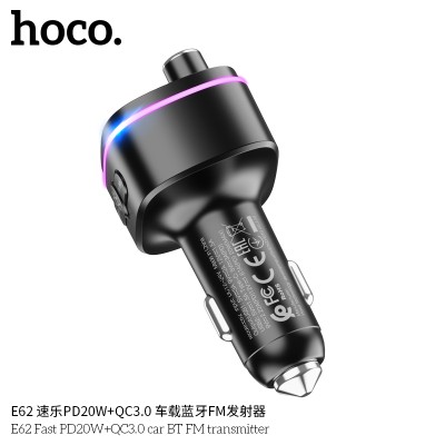 Hoco E62 Fast Pd20W+Qc3.0 Coche Bluetooth Transmisor Fm