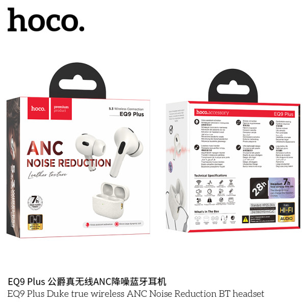 Hoco EQ9 Plus Auriculares TWS Con Reducción De Ruido ANC