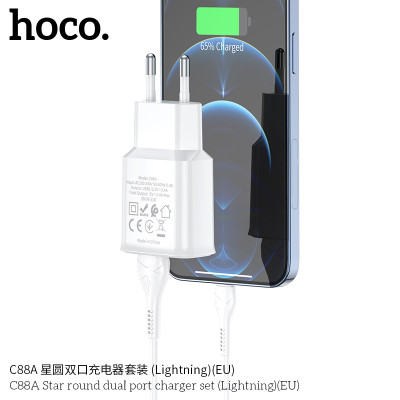 Hoco C88A Cargador Doble USB Star iP