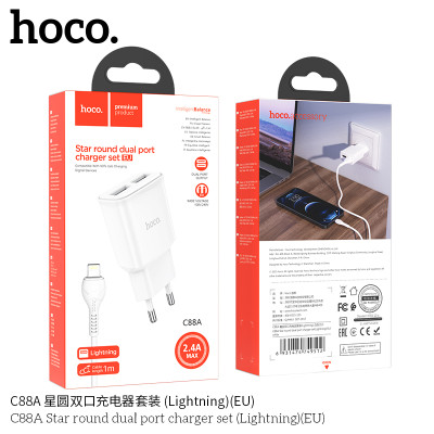 Hoco C88A Cargador Doble USB Star iP